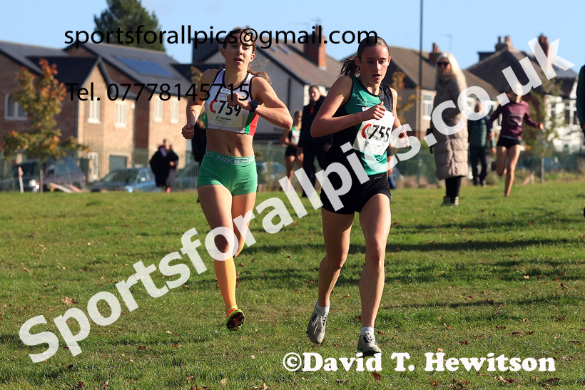 Womens Under-18s 2026 Northern Cross Country Relays, Graves Park, Sheffield. Photo: David T. Hewitson/Sports for All Pics